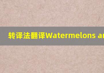 转译法翻译Watermelons are in.